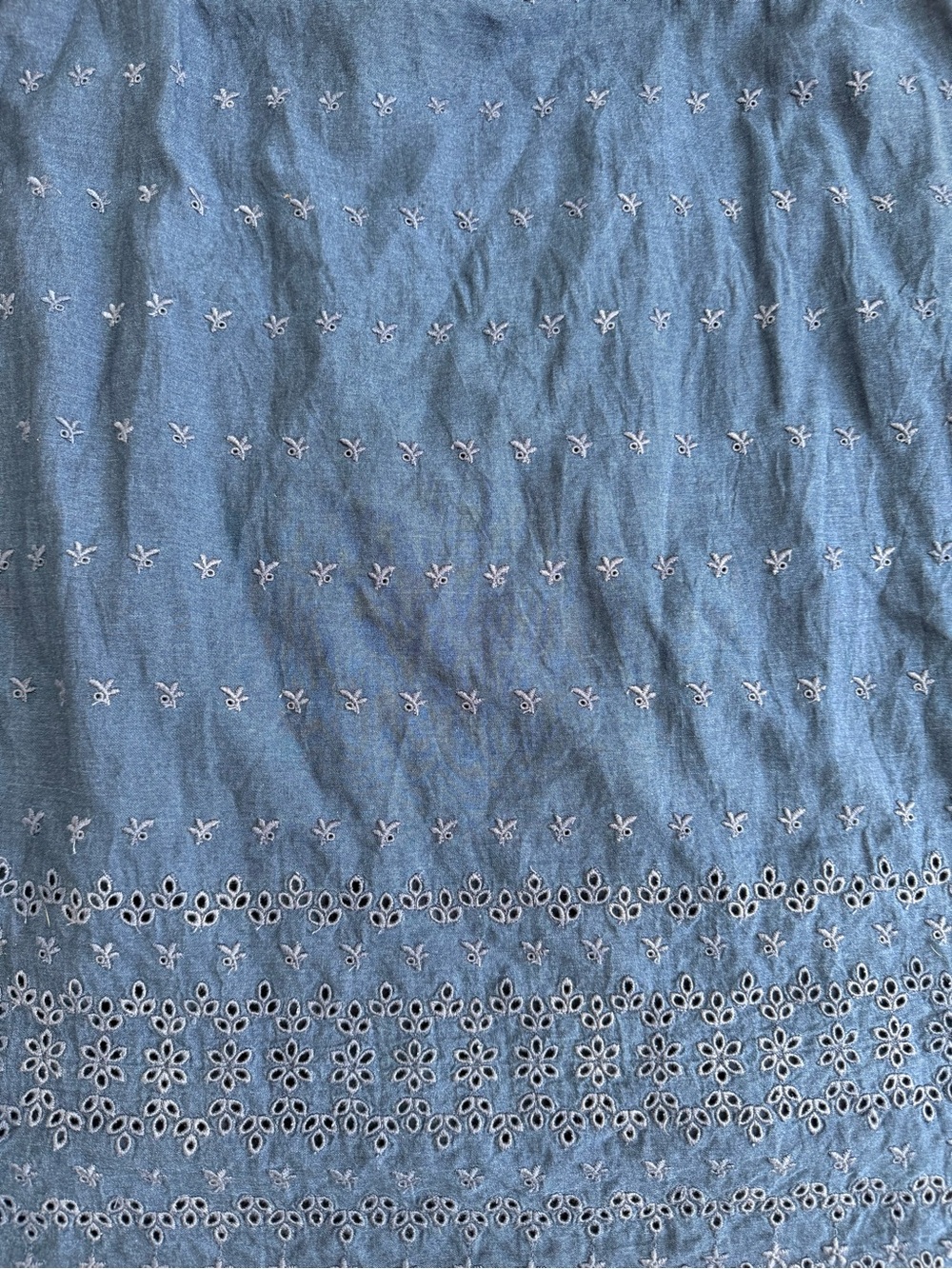 Women’s Navy Eyelet Midi Sundress - Petite Strap Detail - Picture 3 of 5